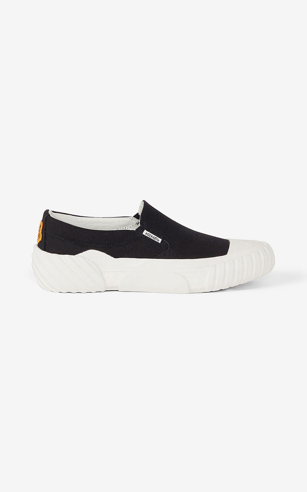 Kenzo Slip on canvas Tiger Crest Ženska Superge Črna SI-2931576